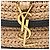 Borsa a tracolla Saint Laurent Kaia Medium in pelle e rafia Marrone Beige - vista 10