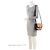 Borsa a tracolla Saint Laurent Kaia Medium in pelle e rafia Marrone Beige - vista 5