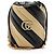Borsa a secchiello piccola Gucci Matelasse Leather Torchon GG Marmont Marrone Beige