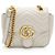 Borsa a tracolla mini square Gucci Matelasse Leather GG Marmont Grigio