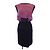 Hermès Hermes Twillene Seide-Kaschmir-Kleid 34 Schwarz Rot Blau