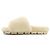 Sandali slide in shearling con logo Triangle Prada Beige - vista 2