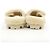 Sandali slide in shearling con logo Triangle Prada Beige - vista 5