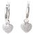 Autre Marque Orecchini a Cuore con Diamanti 2way Pt900 K18WG Argento