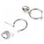 Autre Marque Orecchini a Cuore con Diamanti 2way Pt900 K18WG Argento - vista 3