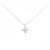 Autre Marque Au750 Cross Diamond Necklace Pink