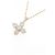 Autre Marque Au750 Cross Diamond Necklace Pink - view 3