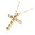 Autre Marque Collana Cross Diamond in Au750 D'oro - vista 4