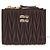 Miu Miu Cartera compacta acolchada Negro