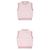 Fendi Strickweste aus Wolle mit FF Pique Allover für Kinder (Rosa) AQUH Weiß - Ansicht 2