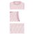 Fendi Strickweste aus Wolle mit FF Pique Allover für Kinder (Rosa) AQUH Weiß - Ansicht 3