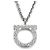 Salvatore Ferragamo Collana Gancini Crystal da donna Argento - vista 7