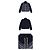 Jaqueta acolchoada de malha com zíper e três linhas Moncler Kids (Navy) Preto - vista 3