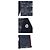 Jaqueta acolchoada de malha com zíper e três linhas Moncler Kids (Navy) Preto - vista 4