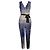 Mono de seda Diane von Furstenberg DVF Kawena para mujer 4 Azul Blanco con cinturón Cuello en V