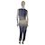 Mono de seda Diane von Furstenberg DVF Kawena para mujer 4 Azul Blanco con cinturón Cuello en V - vista 6