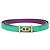 Hermès Hermes Reversible Leather Ankle Belt Green Purple