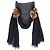 Stola in cashmere e seta con bordura in pelliccia di visone Fendi Marrone Nero