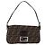 FENDI Zucca Canvas Mamma Baguette Shoulder Bag Marrone Argento Auth BA14206SAV - vista 13