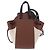 LOEWE Studio Ghibli Hammock Drawstring Mini Bag Canvas 2way Brown Auth am12202SM Marrone - vista 2
