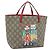 Borsa per bambini GUCCI GG Supreme in PVC Beige Argento 410812 Auth 193974