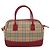 Borsa a mano BURBERRY Nova Check in tela 2way Beige Red Auth ep15355A Rosso - vista 2