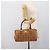 Bolsa Boston MCM Logogram Vicetos em PVC e couro marrom com detalhes dourados Auth 194565 - vista 23