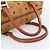 Bolsa Boston MCM Logogram Vicetos em PVC e couro marrom com detalhes dourados Auth 194565 - vista 7