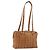 Borsa MCM Vicetos Logogram PVC Pelle Marrone Oro Auth bs36278 D'oro