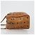 Borsa MCM Vicetos Logogram PVC Pelle Marrone Oro Auth bs36278 D'oro - vista 4