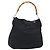 Borsa GUCCI Bamboo Nylon Nero Argento 001 1998 1577 Auth bs36284