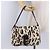 Borsa a tracolla FENDI Leopard Mamma Baguette Harako White Silver Auth yk20700SAM Argento Bianco - vista 26