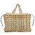 Borsa a mano Salvatore Ferragamo in tela beige argento Auth bs36308A - vista 13