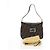 FENDI Zucca Canvas Mamma Baguette Borsa a tracolla Marrone Nero Auth 192220V - vista 12