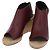 Céline Sandali CELINE in rafia con suola a zeppa EU37 Beige Bordeaux Auth ar14143M Bordò