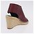 Céline Sandali CELINE in rafia con suola a zeppa EU37 Beige Bordeaux Auth ar14143M Bordò - vista 18