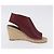 Céline Sandali CELINE in rafia con suola a zeppa EU37 Beige Bordeaux Auth ar14143M Bordò - vista 19