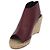 Céline Sandali CELINE in rafia con suola a zeppa EU37 Beige Bordeaux Auth ar14143M Bordò - vista 2