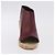 Céline Sandali CELINE in rafia con suola a zeppa EU37 Beige Bordeaux Auth ar14143M Bordò - vista 26