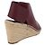 Céline Sandali CELINE in rafia con suola a zeppa EU37 Beige Bordeaux Auth ar14143M Bordò - vista 3