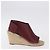 Céline Sandali CELINE in rafia con suola a zeppa EU37 Beige Bordeaux Auth ar14143M Bordò - vista 4