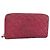 CHANEL Matelassé Long Wallet Lammfell Rosa Silber CC Auth 193166 Pink