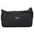 Borsa a Spalla PRADA Nylon Nero Argento Auth hk4001 - vista 13