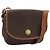 Céline Bolsa de ombro CELINE Macadam em PVC e couro marrom com detalhes dourados Auth ka5340