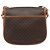 Céline Bolsa de ombro CELINE Macadam em PVC e couro marrom com detalhes dourados Auth ka5340 - vista 2
