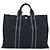 Hermès Borsa Fourre Tout MM HERMES Canvas 3 Set Navy Black Red Auth fm5405A Nero Argento - vista 13