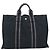 Hermès Borsa Fourre Tout MM HERMES Canvas 3 Set Navy Black Red Auth fm5405A Nero Argento - vista 2