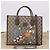 GUCCI GG Supreme Donald duck Hand Bag PVC 2way Beige Oro 648134 Auth BA14327M Dorado - vista 12