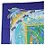 Hermès Carré 90 Sciarpa « TROPIQUES » Seta Blu Auth 190320M - vista 2