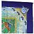Hermès Carré 90 Sciarpa « TROPIQUES » Seta Blu Auth 190320M - vista 4